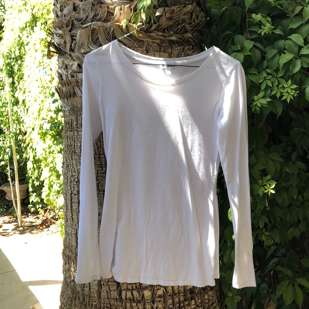 ☀️ Express White Long Sleeve Top | S